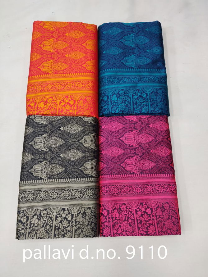 Pallavi 9110 Latest Fancy Designer Regular Casual Wear Cotton Sarees Collection
